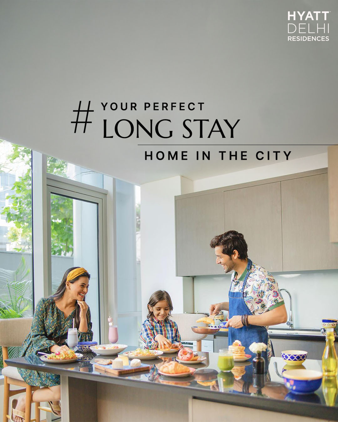 Hyatt Delhi Residences Facebook ad: Long stays, made effortlessly luxurious at Hyatt Delhi…
