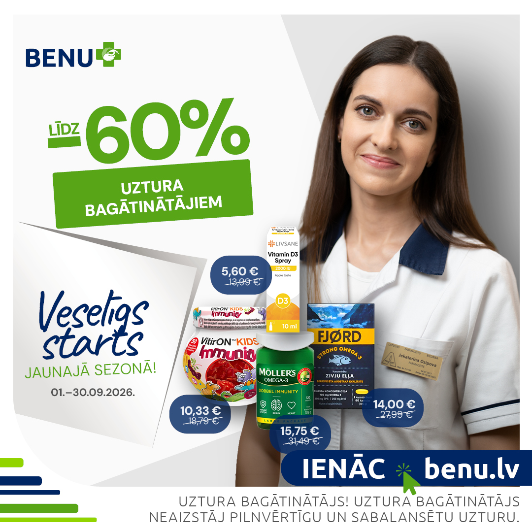BENU Aptieka Facebook ad: Veselīgs starts jaunajā sezonā!
