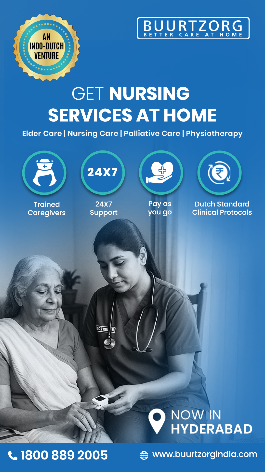 Buurtzorg India Facebook ad from Jul 7, 2025