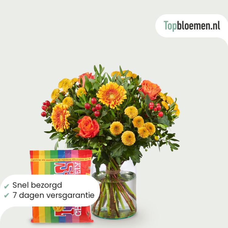 Topbloemen.nl Facebook ad: Zeg het met bloemen!