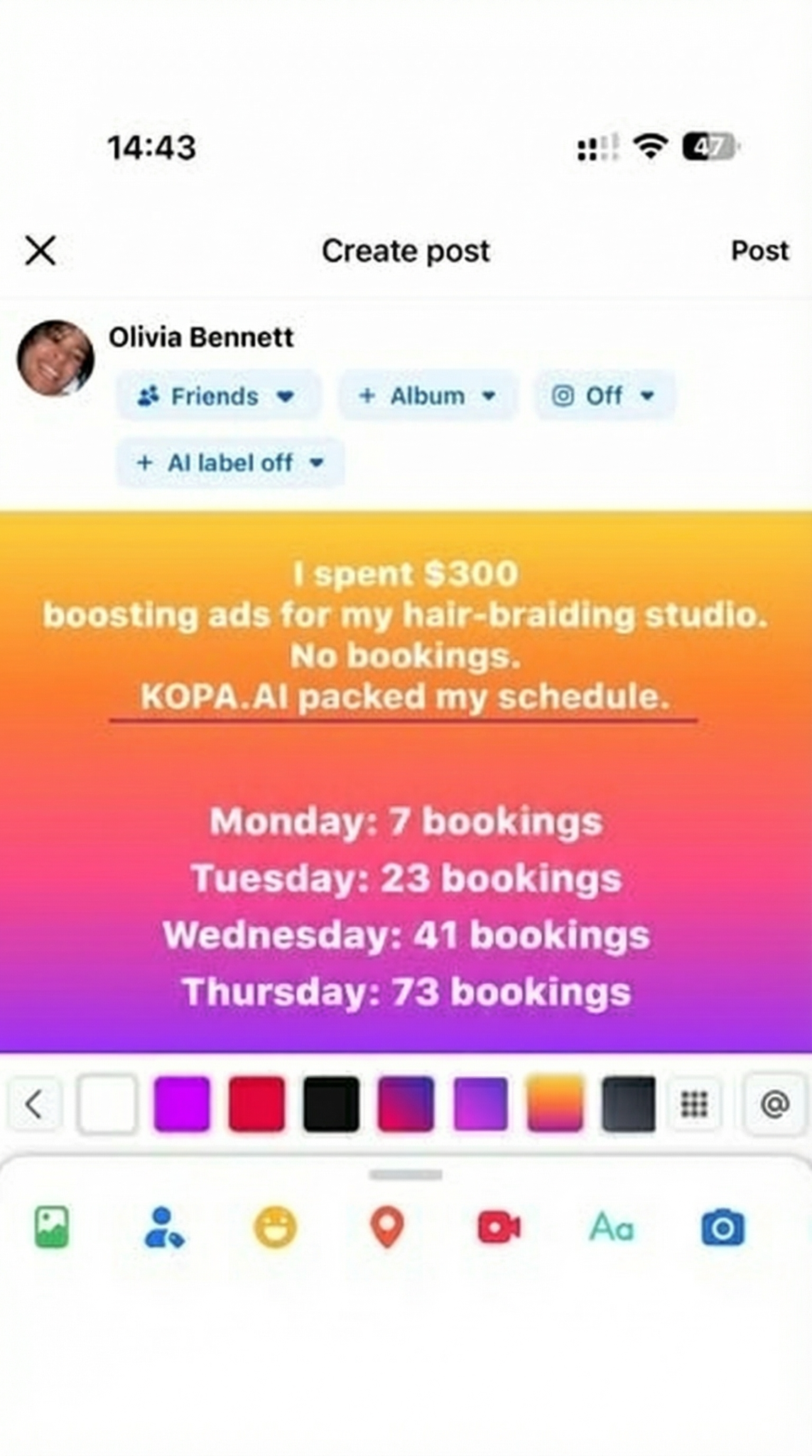 kopa.ai Facebook ad