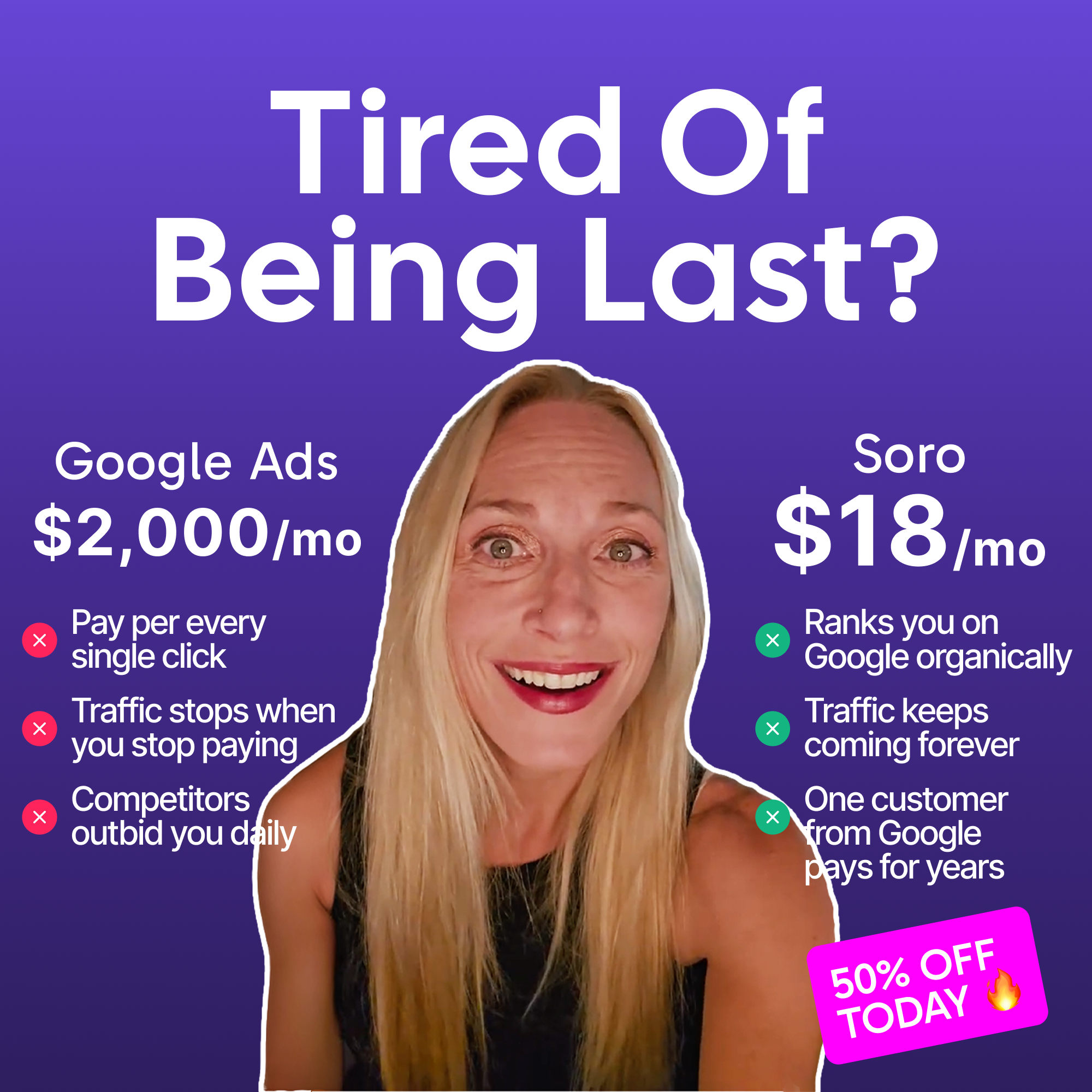 Soro SEO Facebook ad