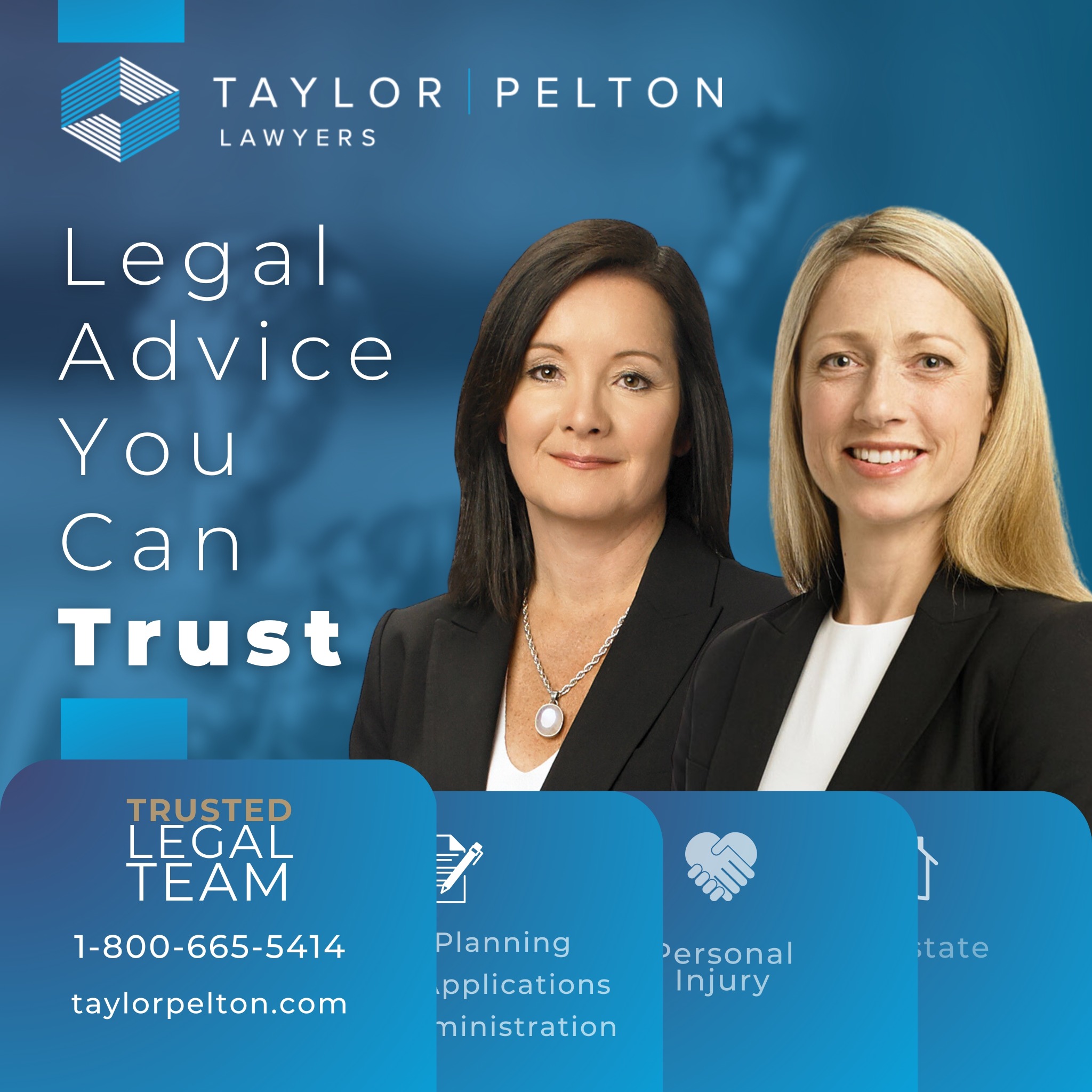 Taylor Pelton Law Corp Facebook ad: Let us be the difference.
