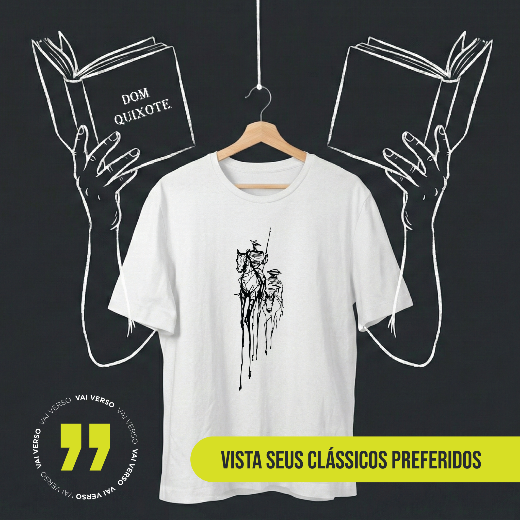 Vai Verso Facebook ad: Camisetas para quem veste a literatura