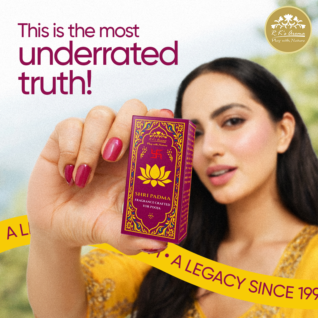 R.K's Aroma Facebook ad: Crafted with sacred ingredients like lotus, sandalwood…