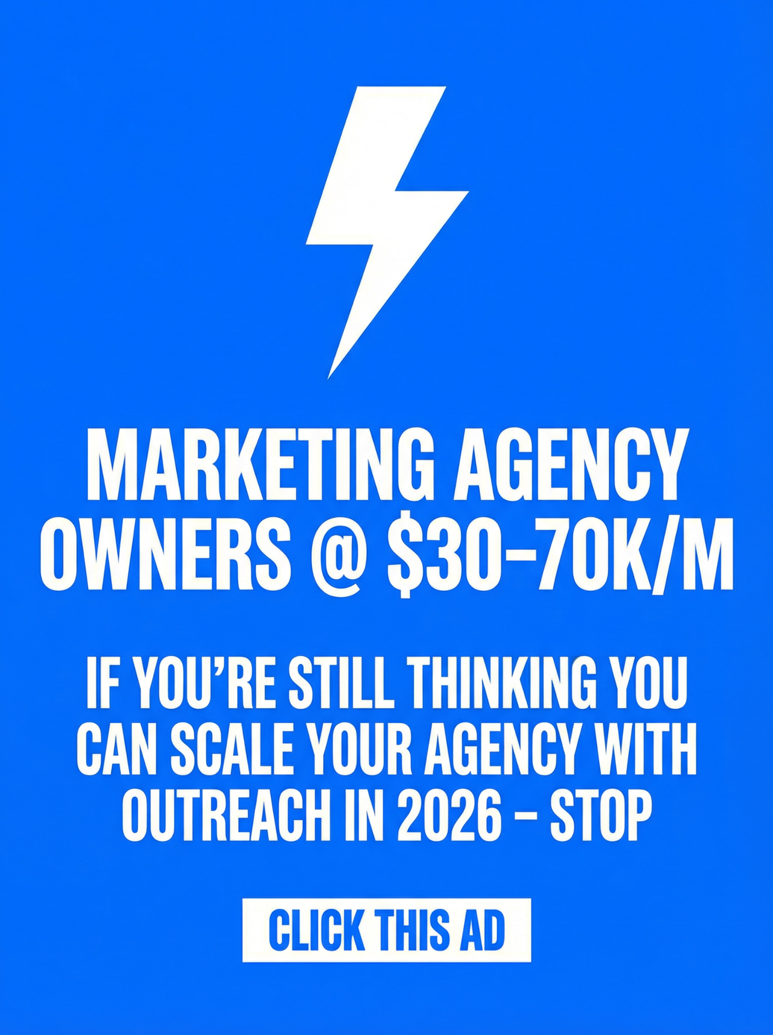 Matej Otys Facebook ad: $100k/m Profit Agency