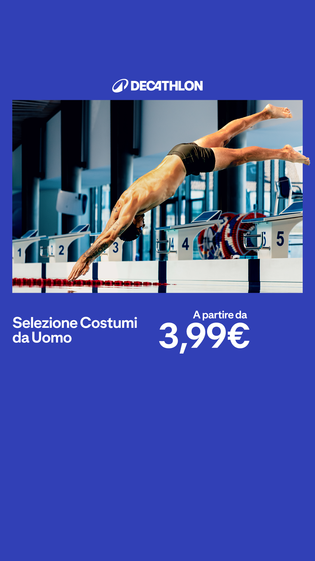 Decathlon Italia Facebook ad: Costumi da uomo
