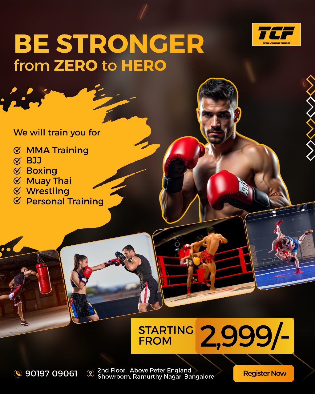 Total Combat Fitness Facebook ad: Unleash the fighter within.
