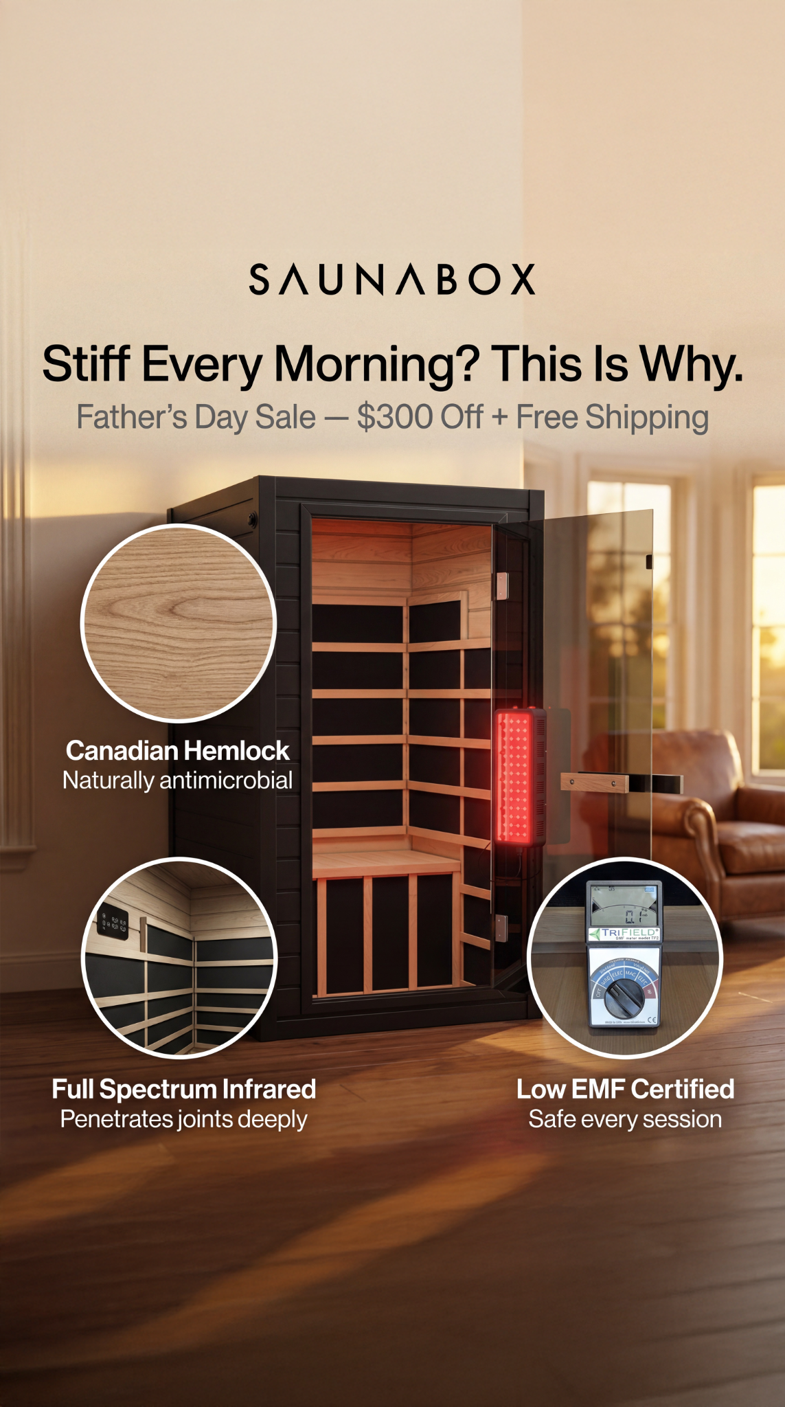 Saunabox Facebook ad from Jun 7, 2026