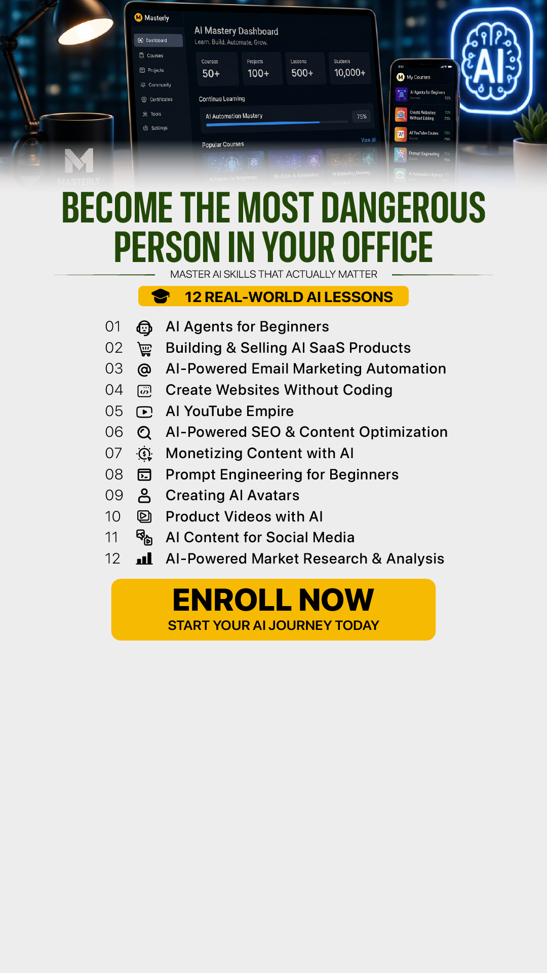 Masterly AI Facebook ad from May 13, 2026