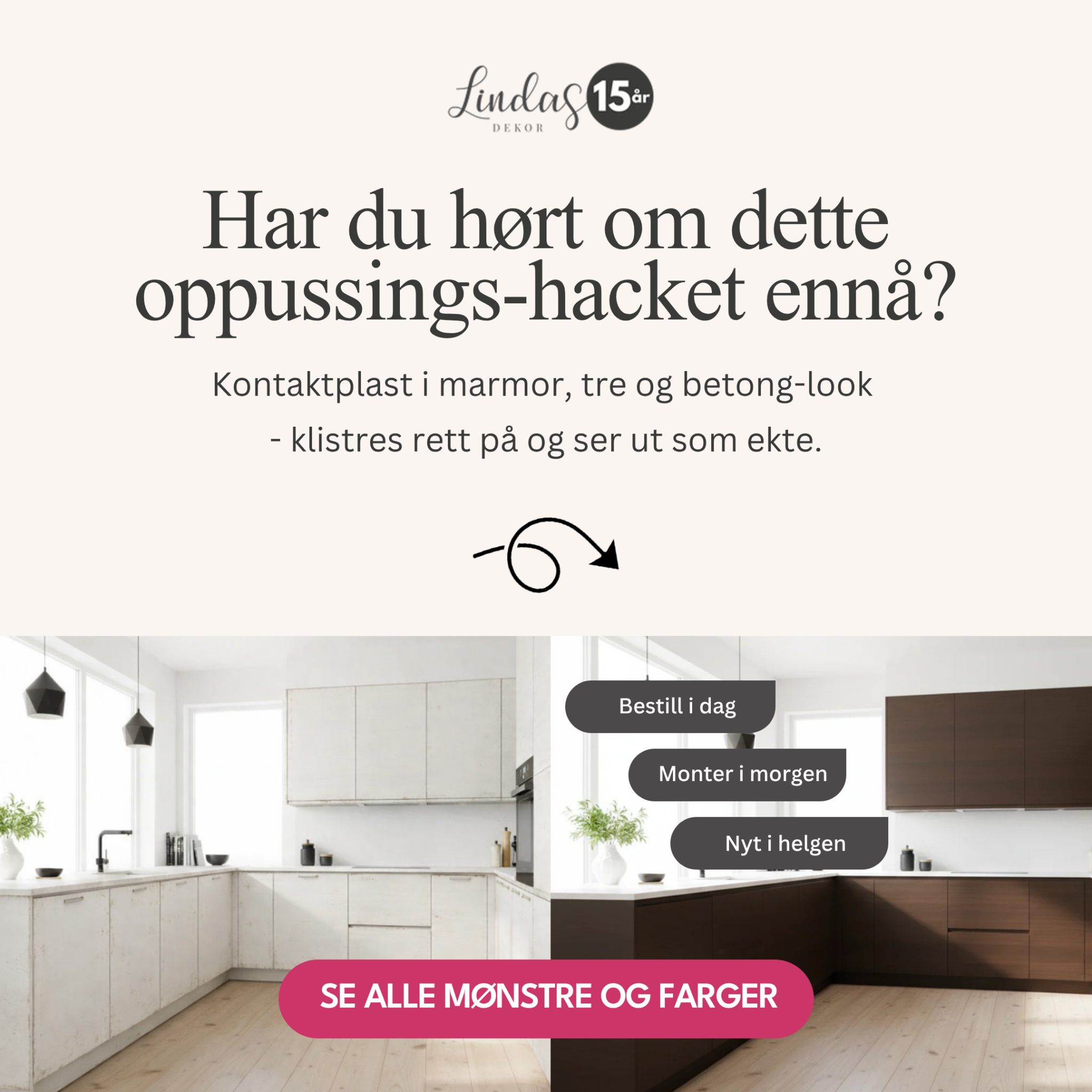 Lindas dekor Facebook ad: Et enkelt oppussingshack