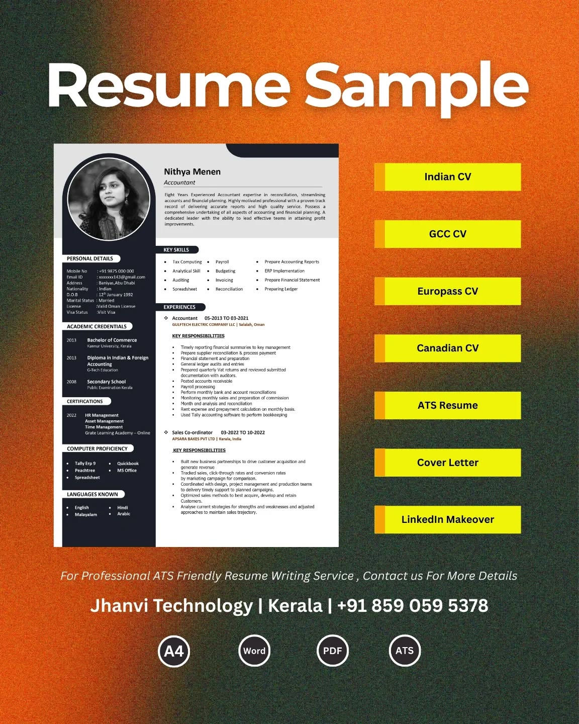 Jhanvi Technologies Resume Writing Service Facebook ad