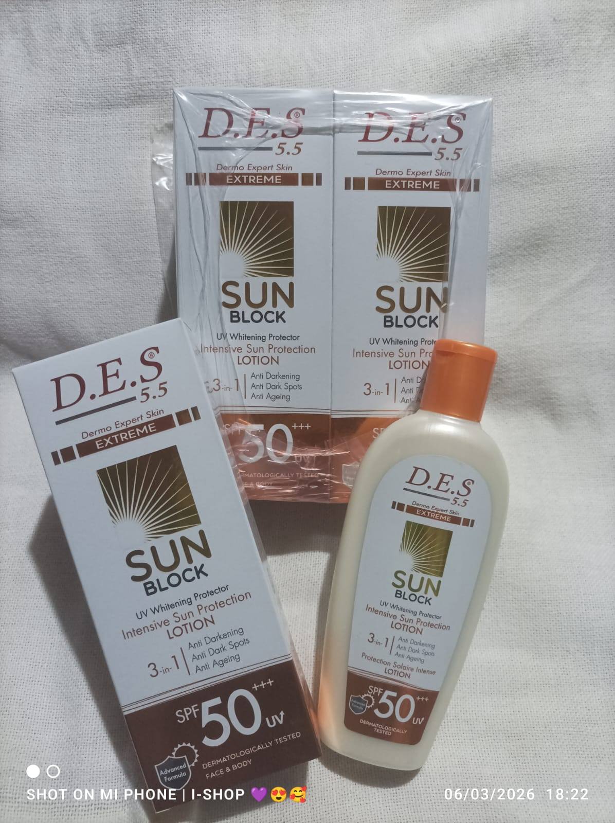 I-Shop Facebook ad: D.E.S. Dermo Expert Skin Extrême Sun Block