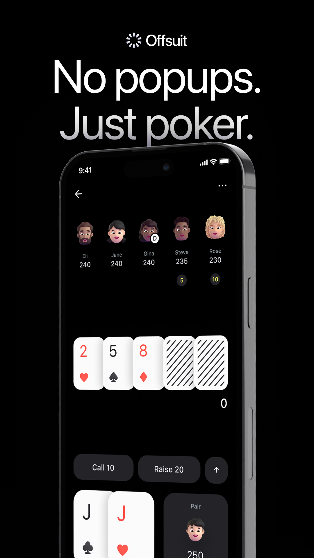 Offsuit Poker Facebook ad: Offsuit: Texas Holdem Poker