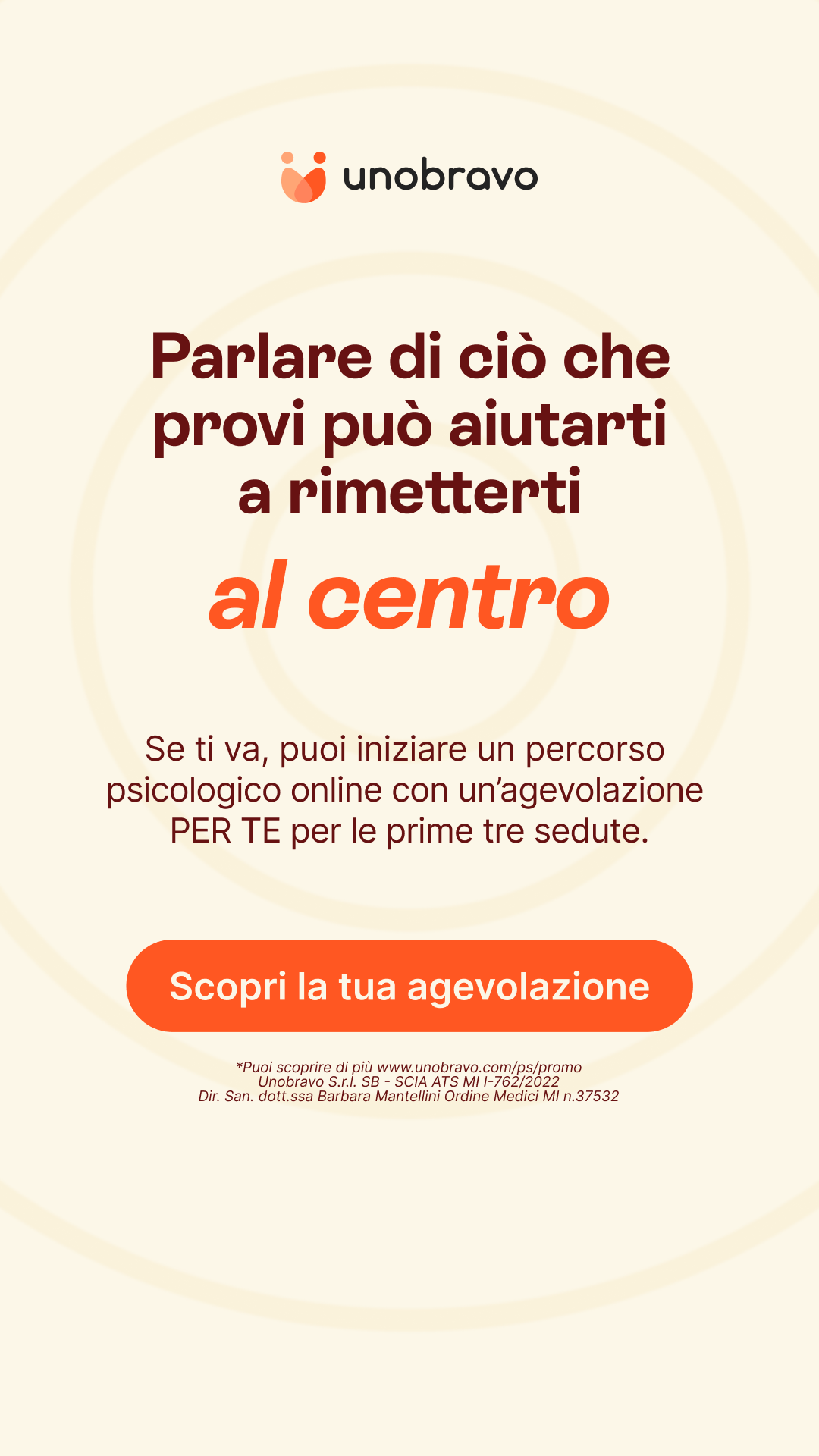Unobravo Facebook ad