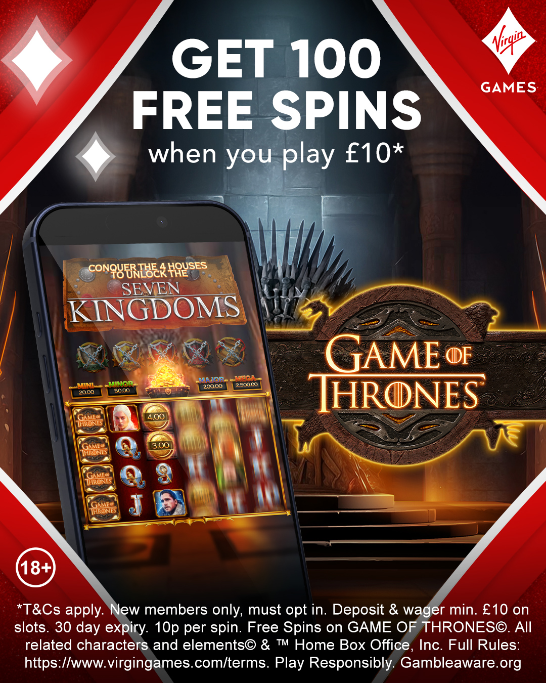 Virgin Games Facebook ad