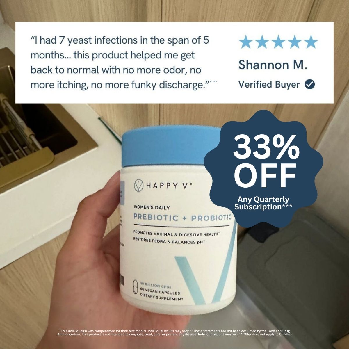 Happy V Facebook ad