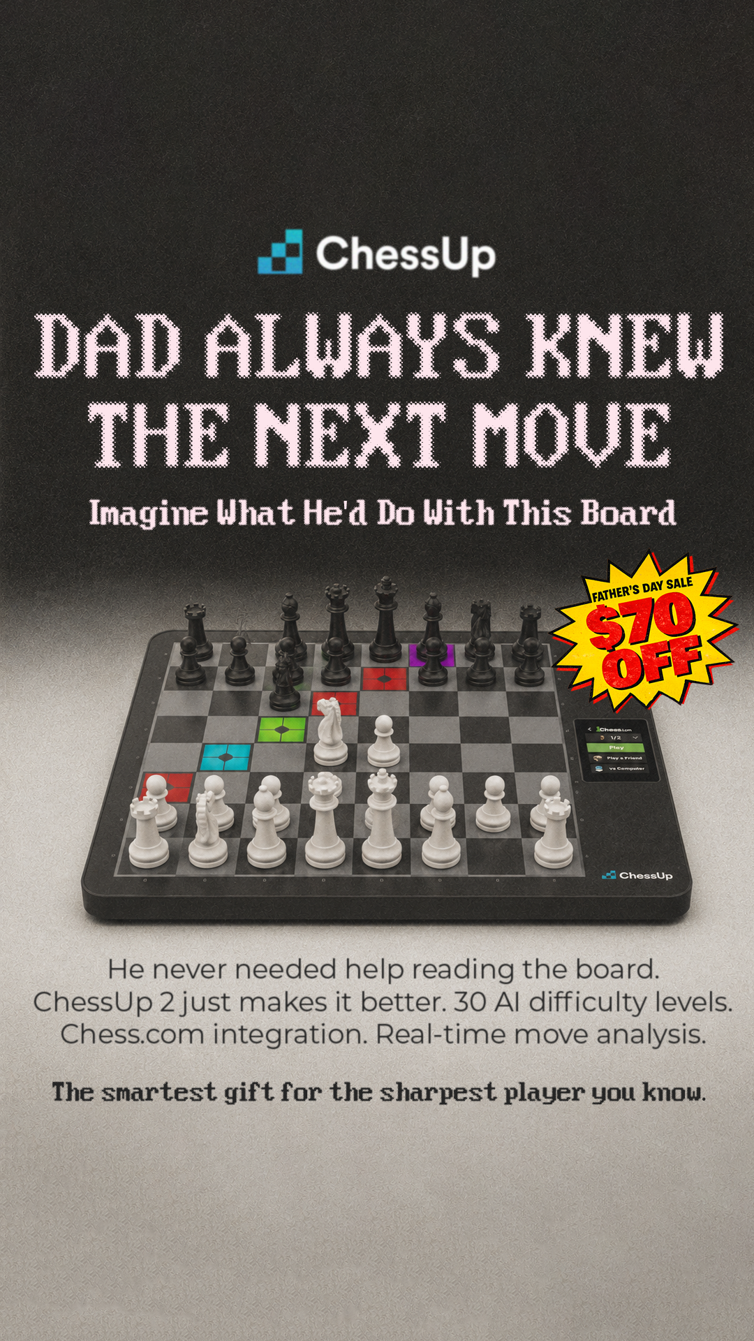 ChessUp Facebook ad