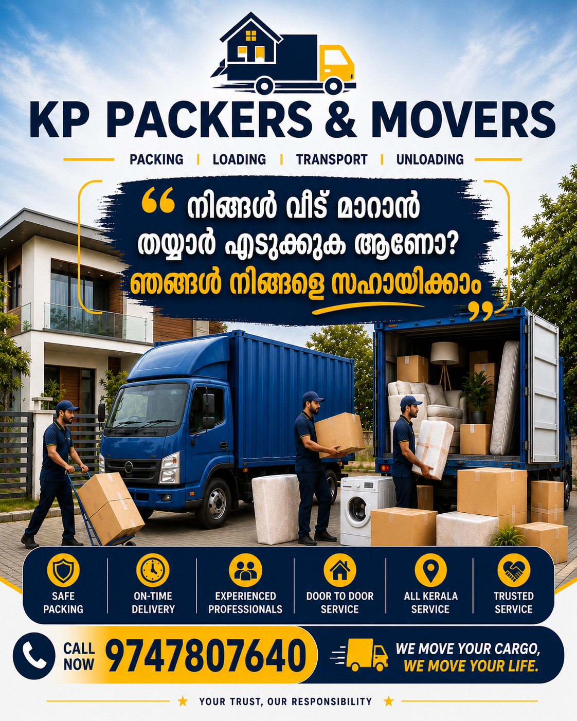 KP Packers and Movers Facebook ad: SHIFTING- PACKERS & MOVERS KOCHI