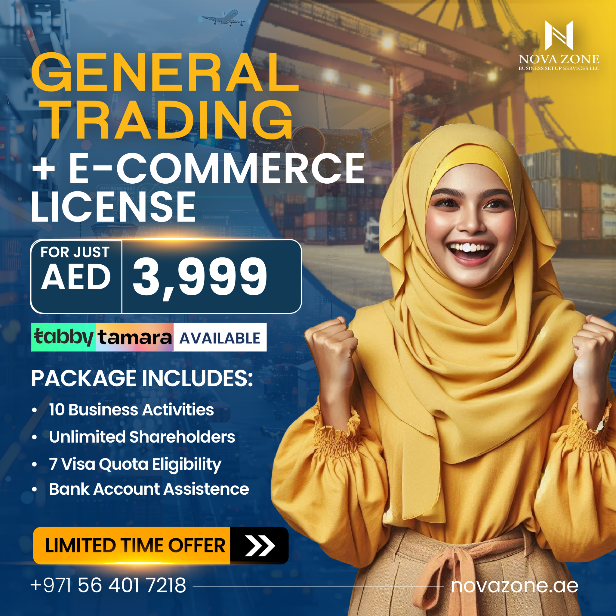 NovaZone Business Setup Facebook ad from Jun 19, 2026