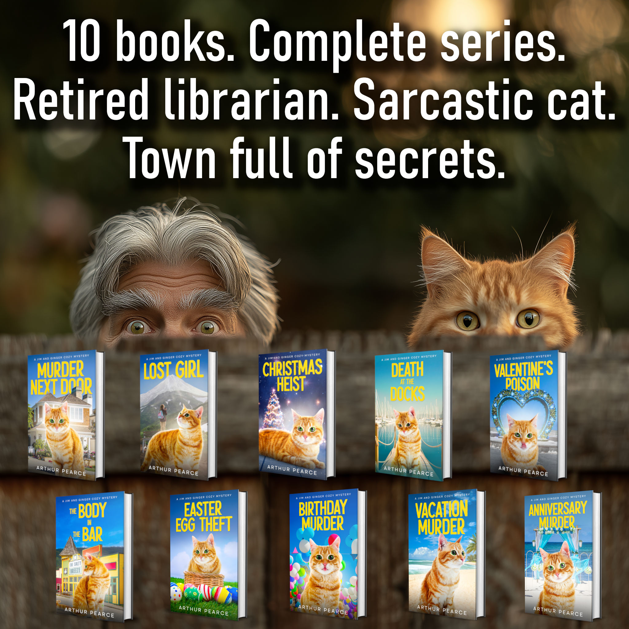 Arthur Pearce Books Facebook ad: 10 books wasn't enough. I want more!