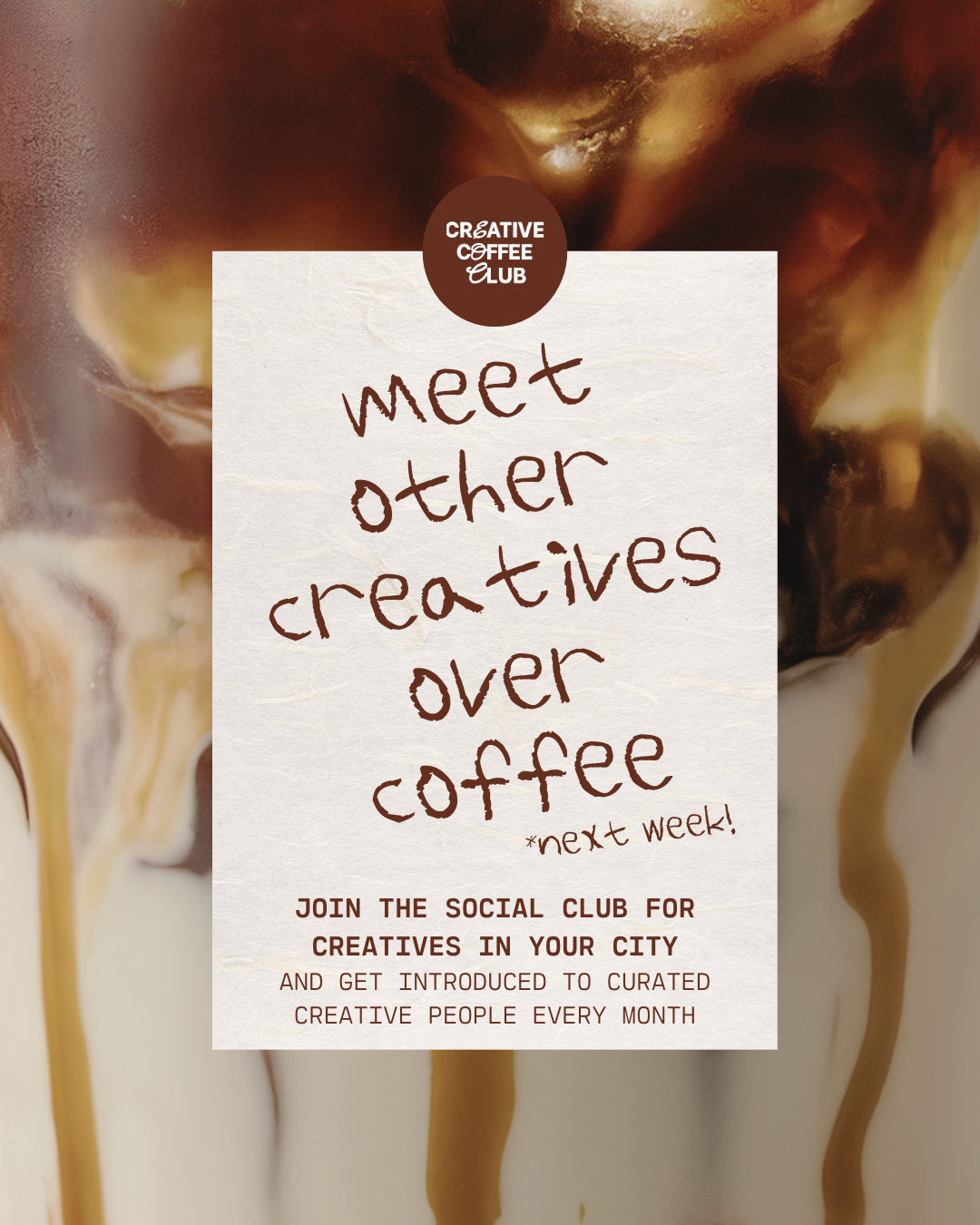 Creative Coworking Club Facebook ad: Meet your creative community