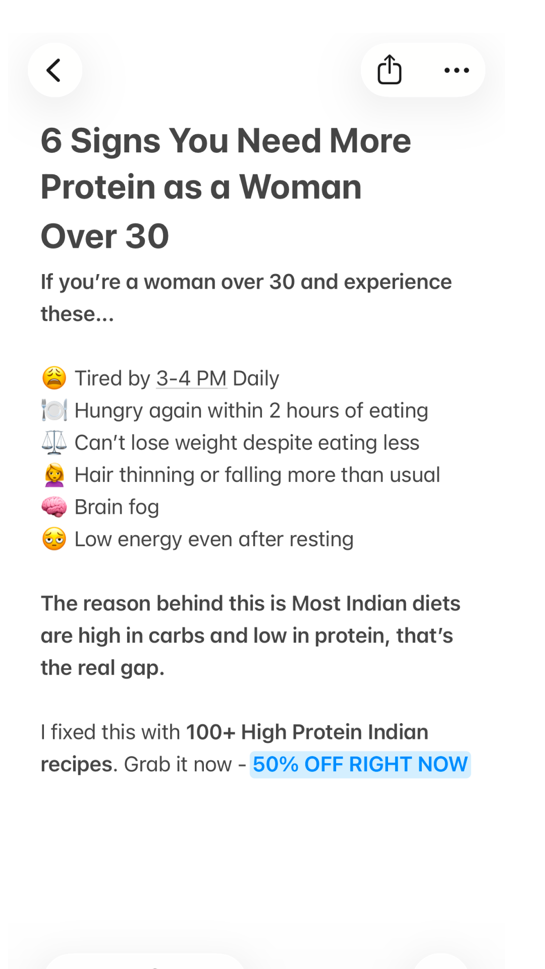 Healthy Diet Table Facebook ad