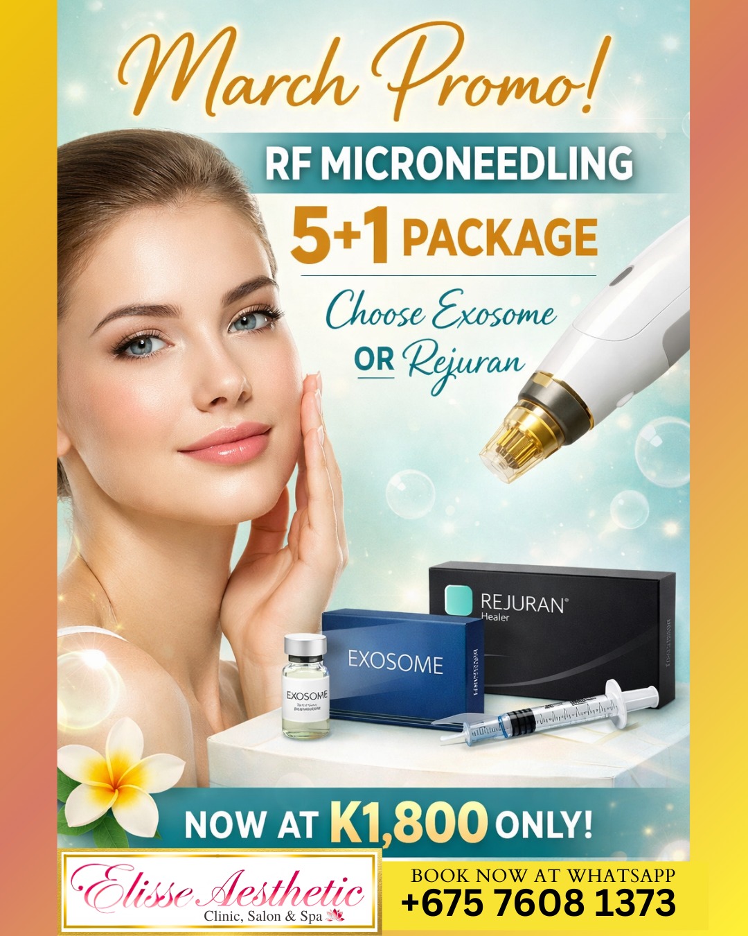 Elisse Aesthetic Clinic, Salon & Spa Facebook ad: RF Microneedling 5+1 Package at Elisse