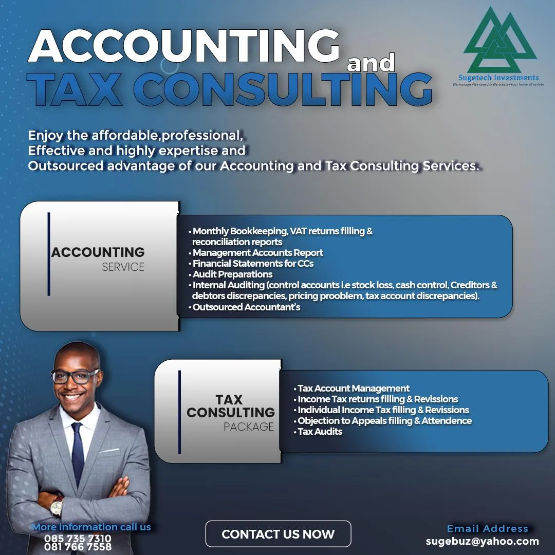 Sugetech Investments Facebook ad: Outsourced accounting and tax is not only easy…