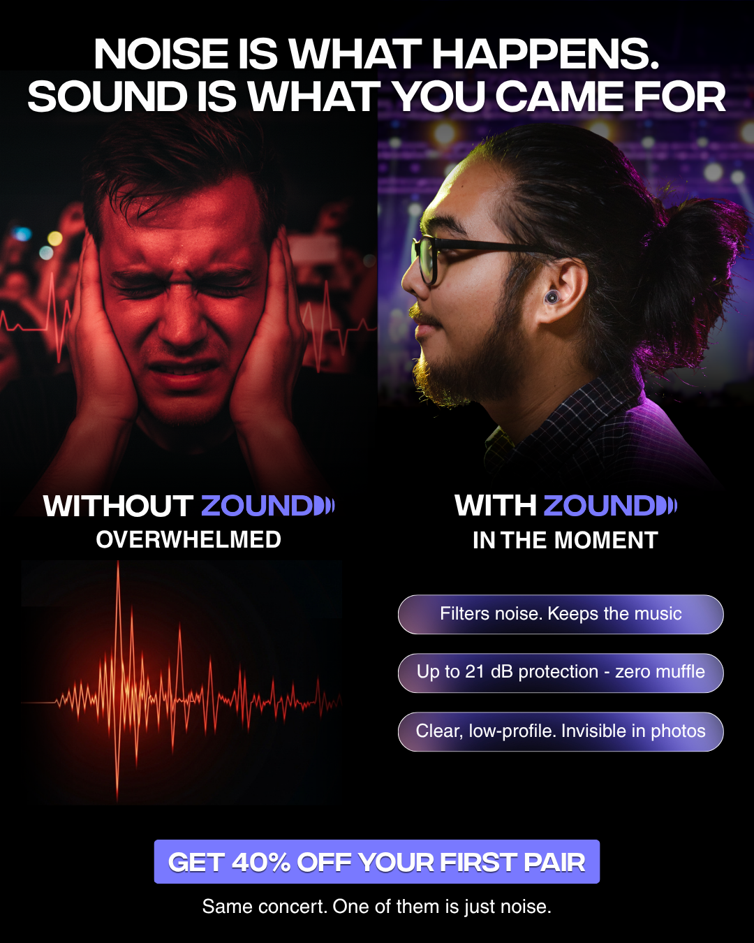 Zound. Facebook ad