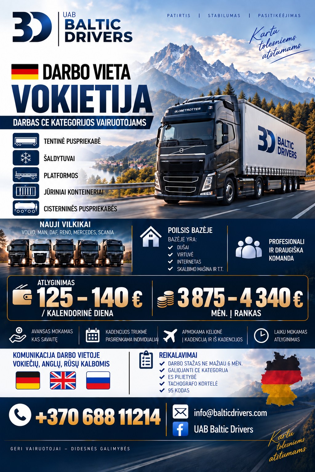 UAB Baltic Drivers Facebook ad: UAB BALTIC DRIVERS