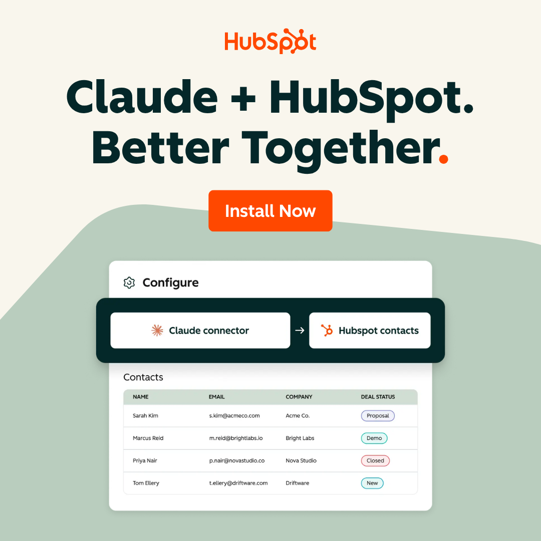 HubSpot Facebook ad: HubSpot Meets Claude