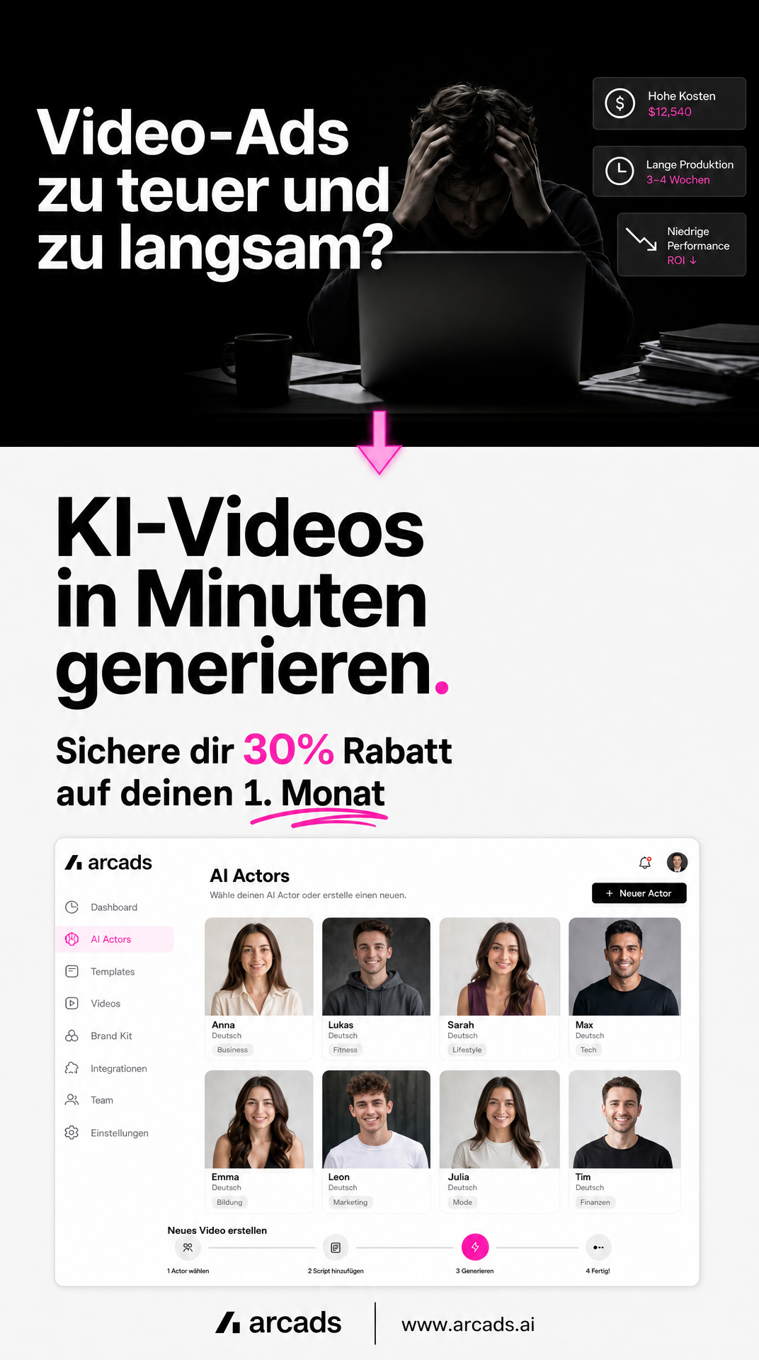 Arcads AI - Newsletter   Facebook ad