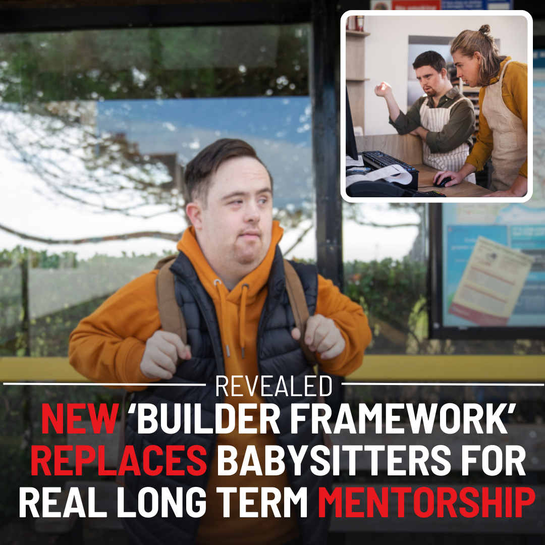 Good Company Disability Services Facebook ad: Switch NDIS babysitters for REAL Mentorship & Support