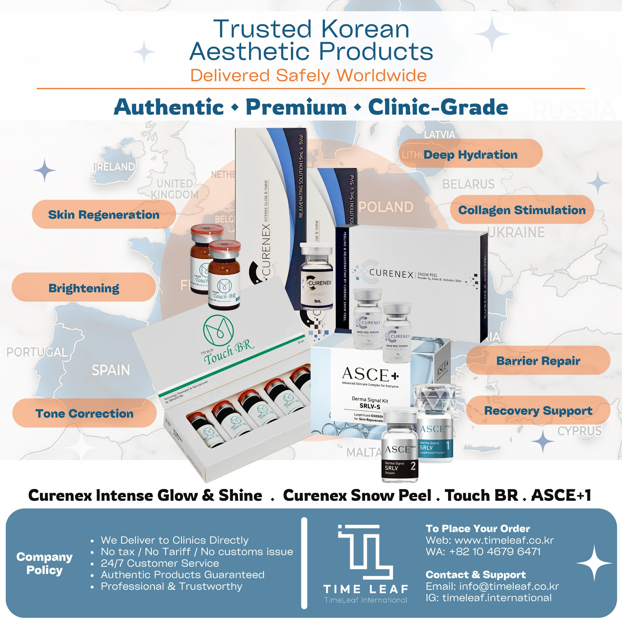 TimeLeaf Facebook ad: Skin Renewal & Repair Boosters