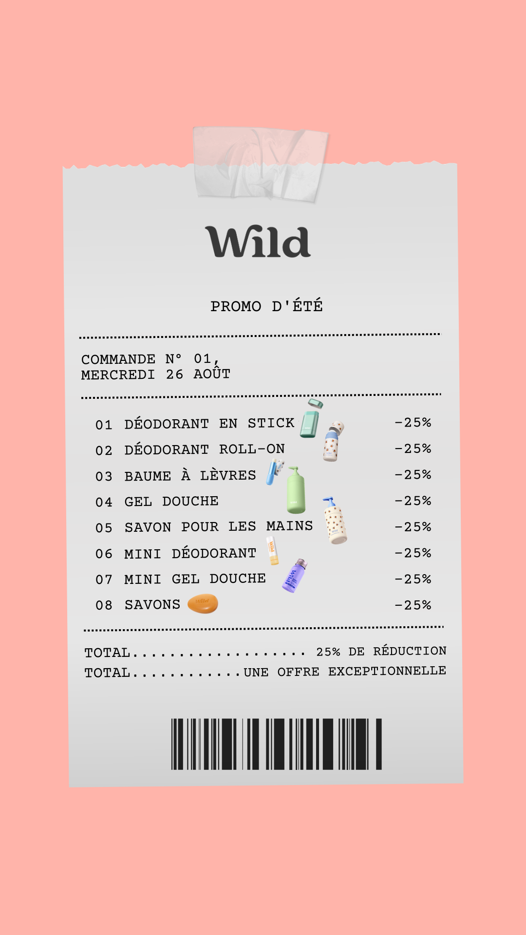 Wild Facebook ad: -25% jusqu'à lundi! Code: SALE25
