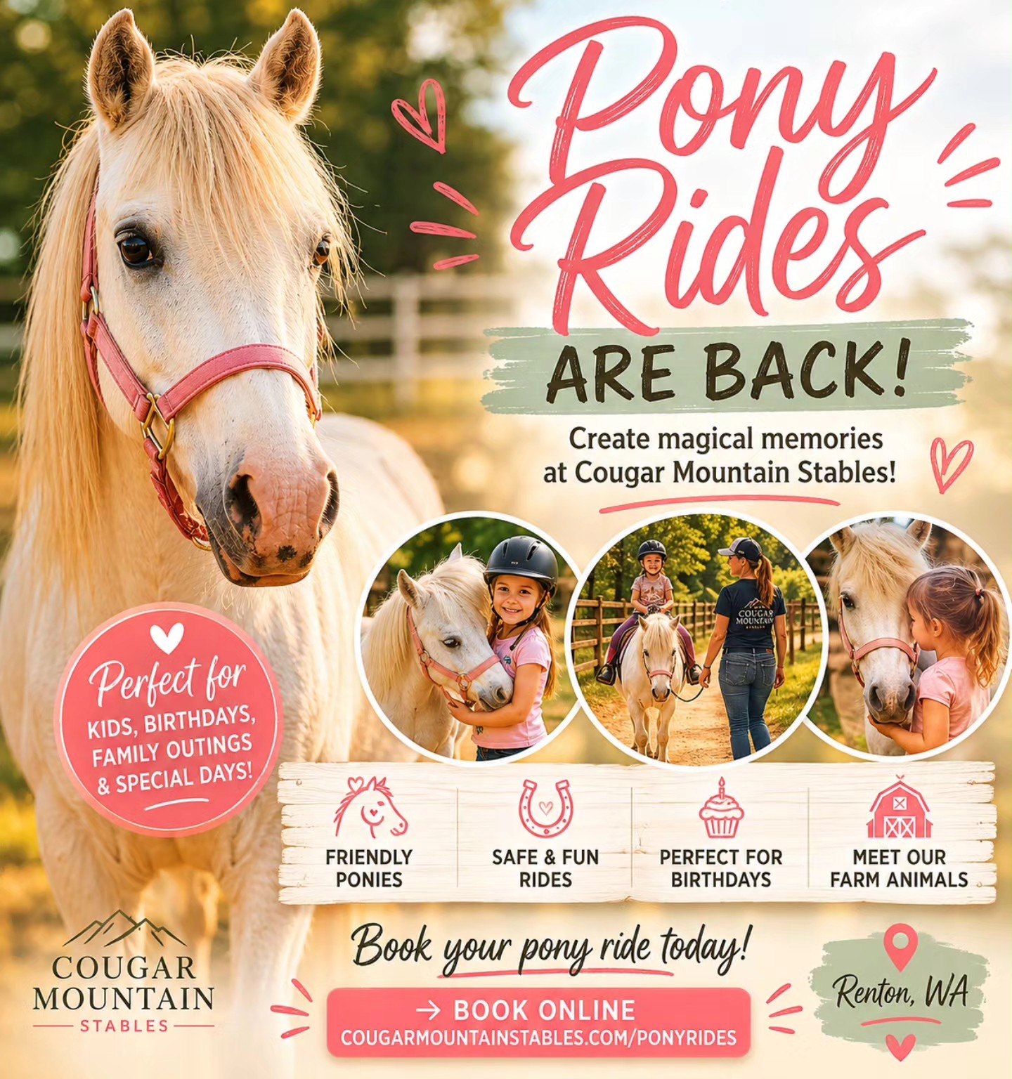 Cougar Mountain Stables Facebook ad