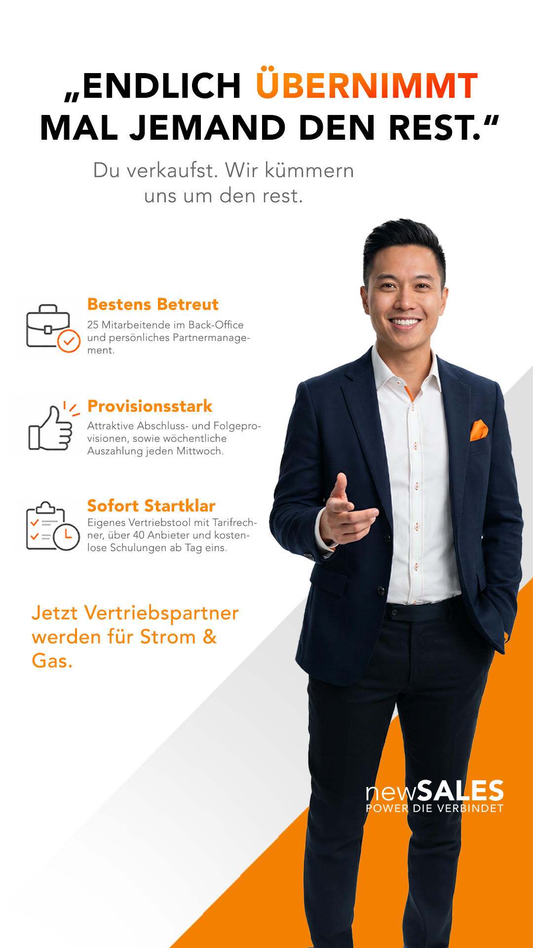 New Sales GmbH Energiedistribution Facebook ad: Ihr Fokus liegt auf dem Abschluss, unserer auf…