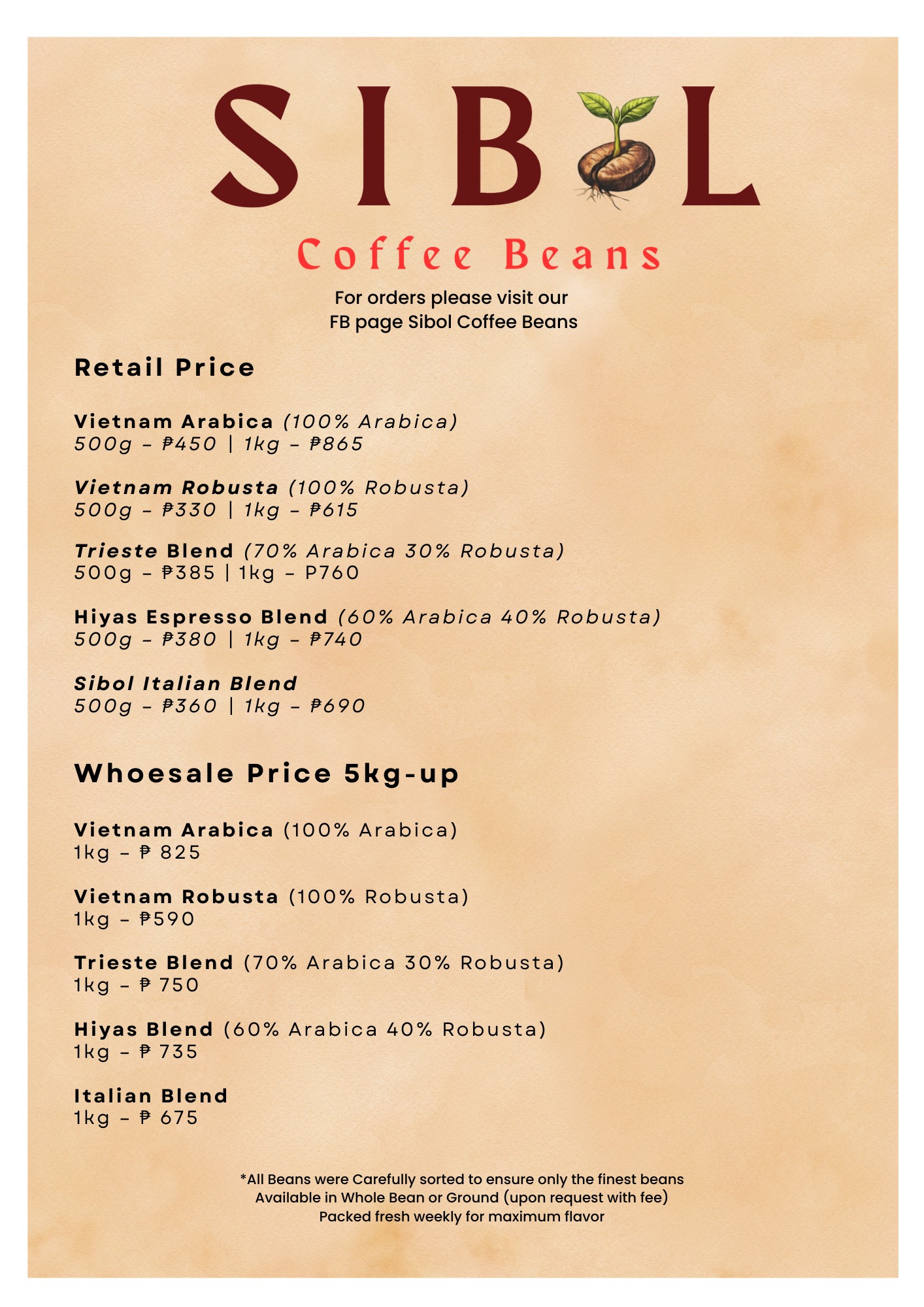 Sibol Coffee Beans Facebook ad