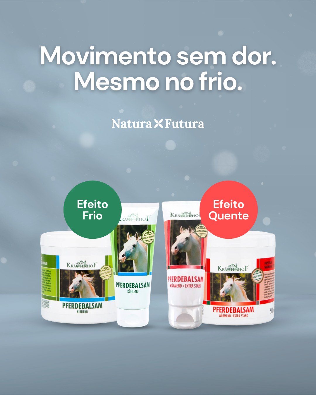 Natura Futura Facebook ad: O inverno traz frio, tensão e músculos mais…