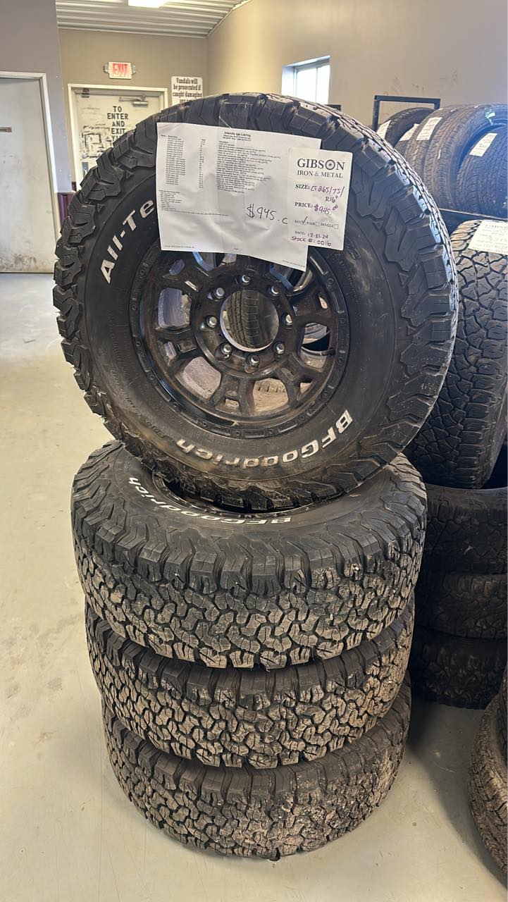 Gibson Iron & Metal Inc. Facebook ad: Fox Valley: Save BIG on Used Tires Today!