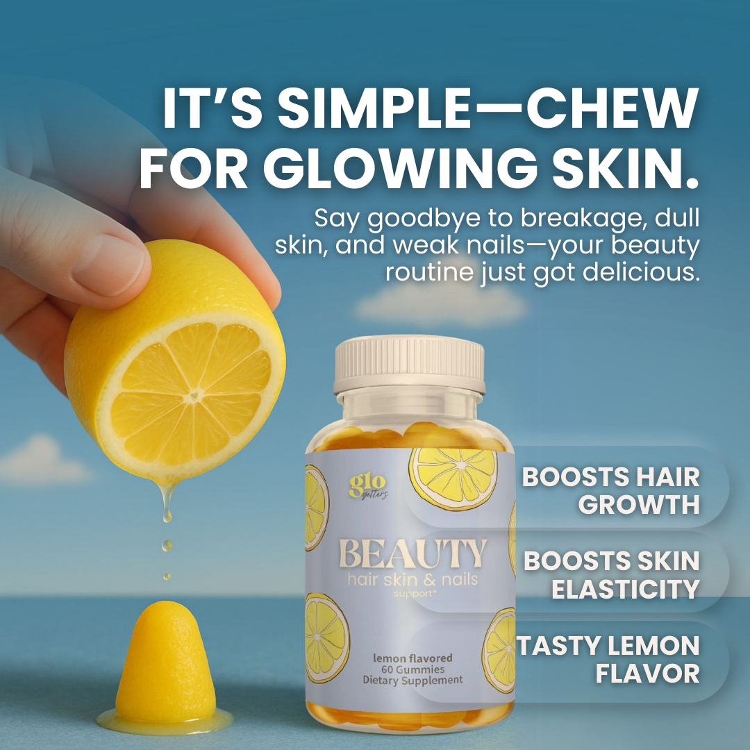 GloGetters Facebook ad: Nourish. Strengthen. Glow!