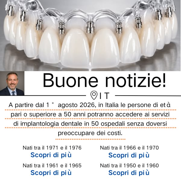 Senior Wellness Hub Facebook ad: Nuovi Sorrisi Gratuiti per gli Over 50 dal 2026 in Italia…