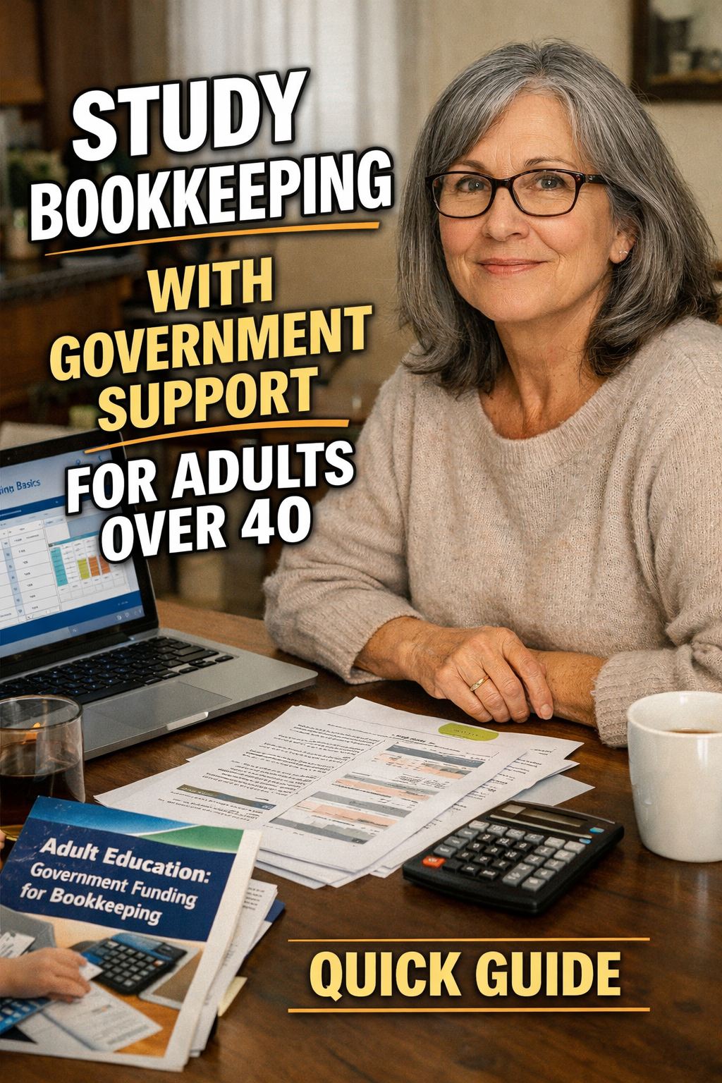 The Insight Circle Facebook ad: Study bookkeeping with government support for adults over 40