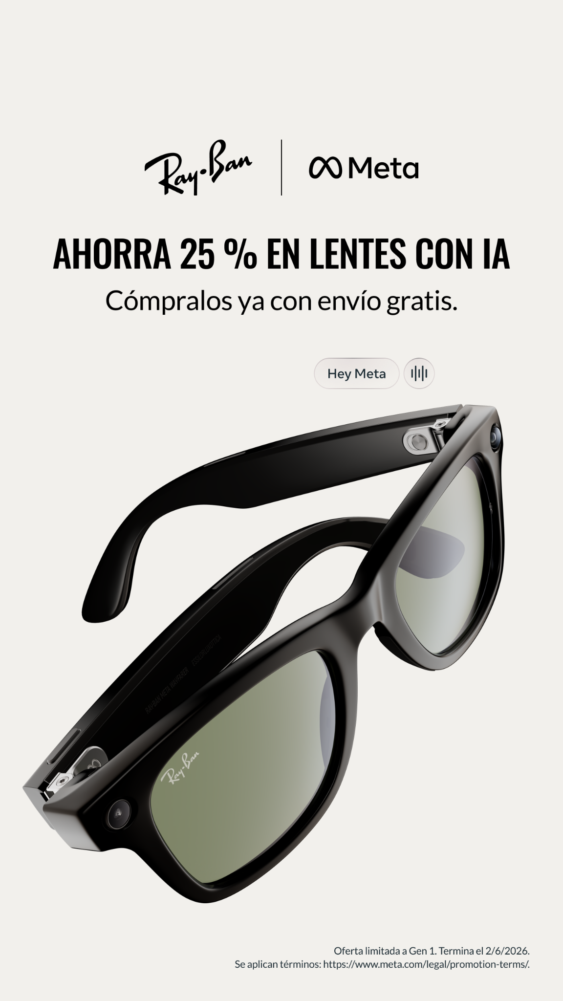 Ray-Ban Meta Facebook ad