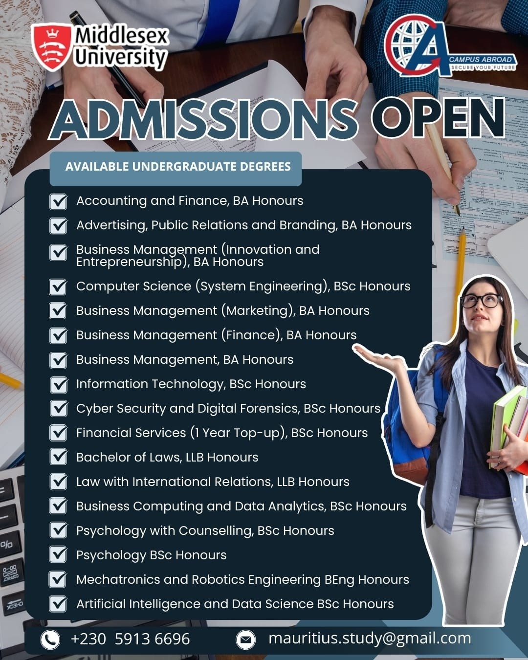 Campus Mauritius Facebook ad