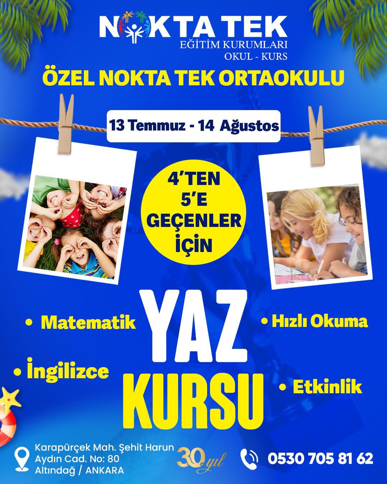 Nokta Tek Eğitim Kurumları Facebook ad: Ortaokula güçlü bir başlangıç yapmaya hazır mıyız?