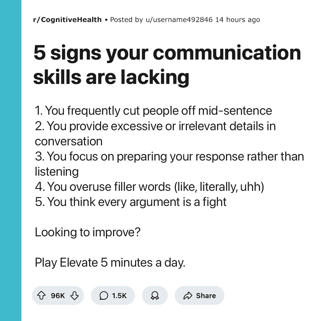 Elevate - Brain Training Facebook ad
