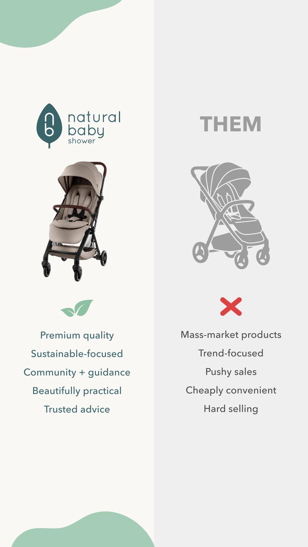 Natural Baby Shower Facebook ad