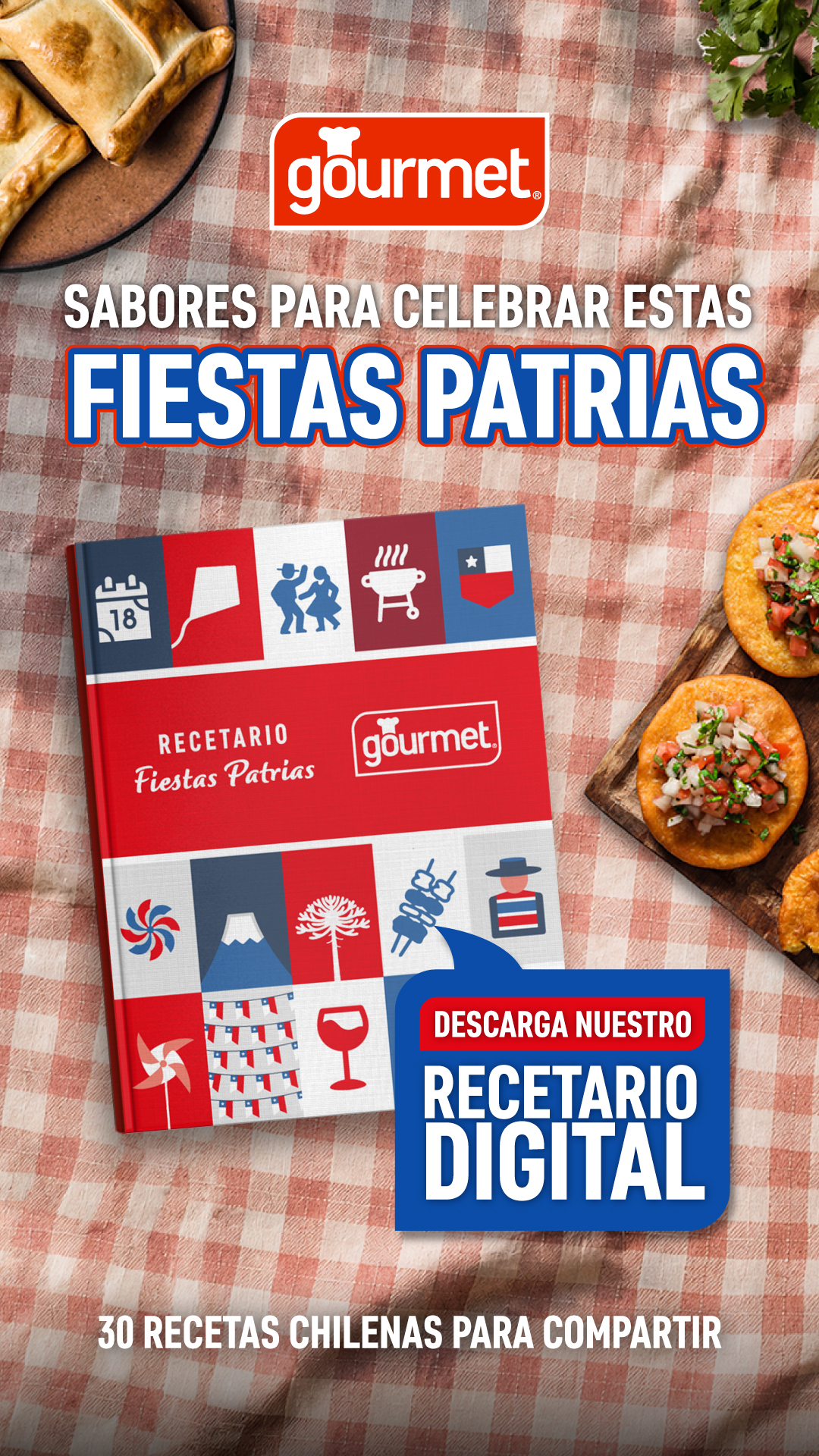 Gourmet Facebook ad: ¡Este 18 se cocina con Gourmet!